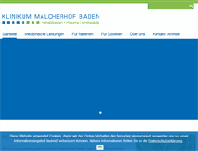 Tablet Screenshot of klinikum-malcherhof.at